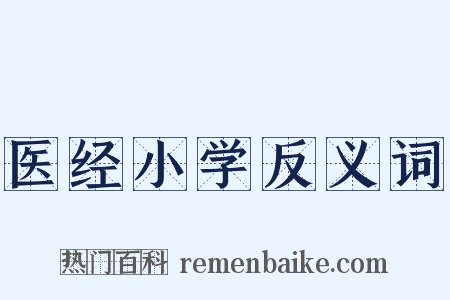 医经小学反义词是什么意思的图片